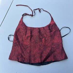 Jessica McClintock | True Vintage Indie Sequins Snakeskin Print Cami Top | 6